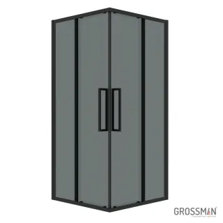 Душевой уголок Grossman Cosmo 300.K33.02.1010.21.10 100x100 см стекло тонированное профиль чёрный матовый